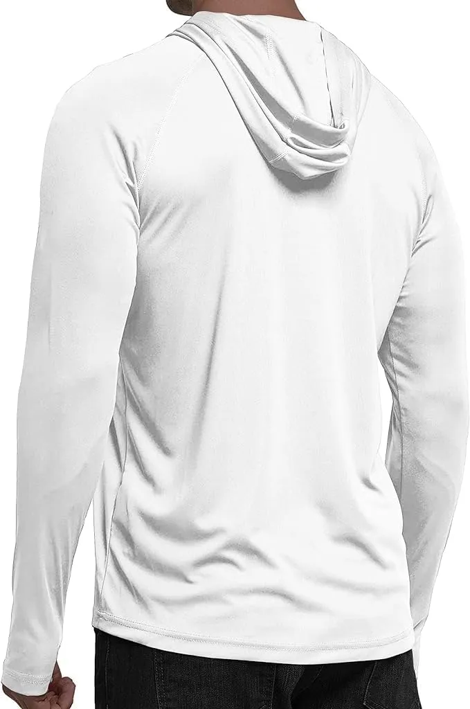 Men's UPF 50  Sun Protection Hoodie Shirt Long Sleeve SPF Fishing Outdoor UV Hiking Lightweight Shirts