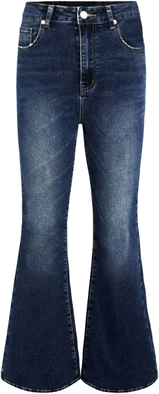 Men's Vintage Jeans Bell Bottom Pants Retro 70s 60s Outfits Flared Jeans Comfortable Stretch Fit for Disco Party