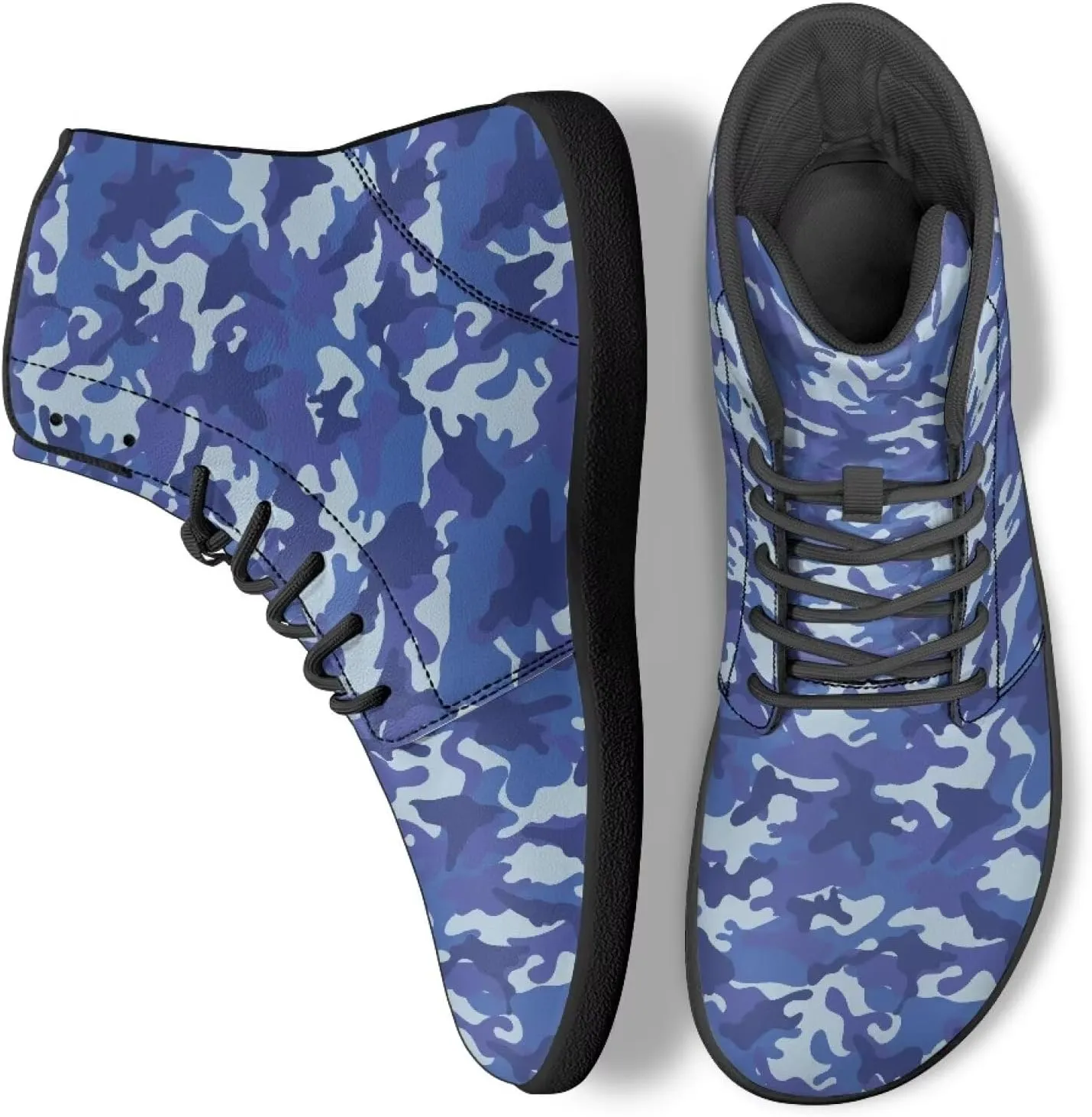 Mens Wide Barefoot Shoes Lightweight Non Slip Walking Shoe Zero Drop High Top Casual Flat Sneakers for Travel Work Size 5-14