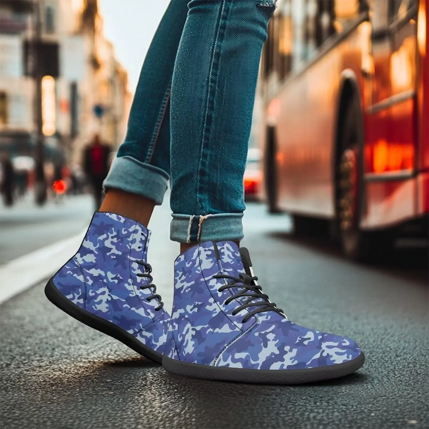 Mens Wide Barefoot Shoes Lightweight Non Slip Walking Shoe Zero Drop High Top Casual Flat Sneakers for Travel Work Size 5-14
