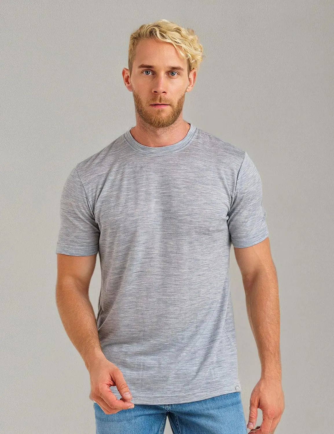 Merino.tech Merino Wool T-Shirt Mens - 100% Merino Wool Undershirt Lightweight Base Layer