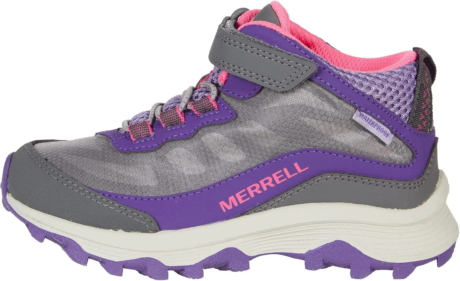 Merrell Kids' Moab Speed Mid Alternative Closure Waterproof Hiking Boot