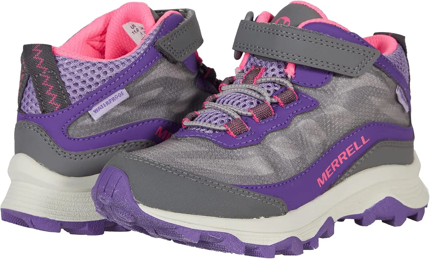 Merrell Kids' Moab Speed Mid Alternative Closure Waterproof Hiking Boot