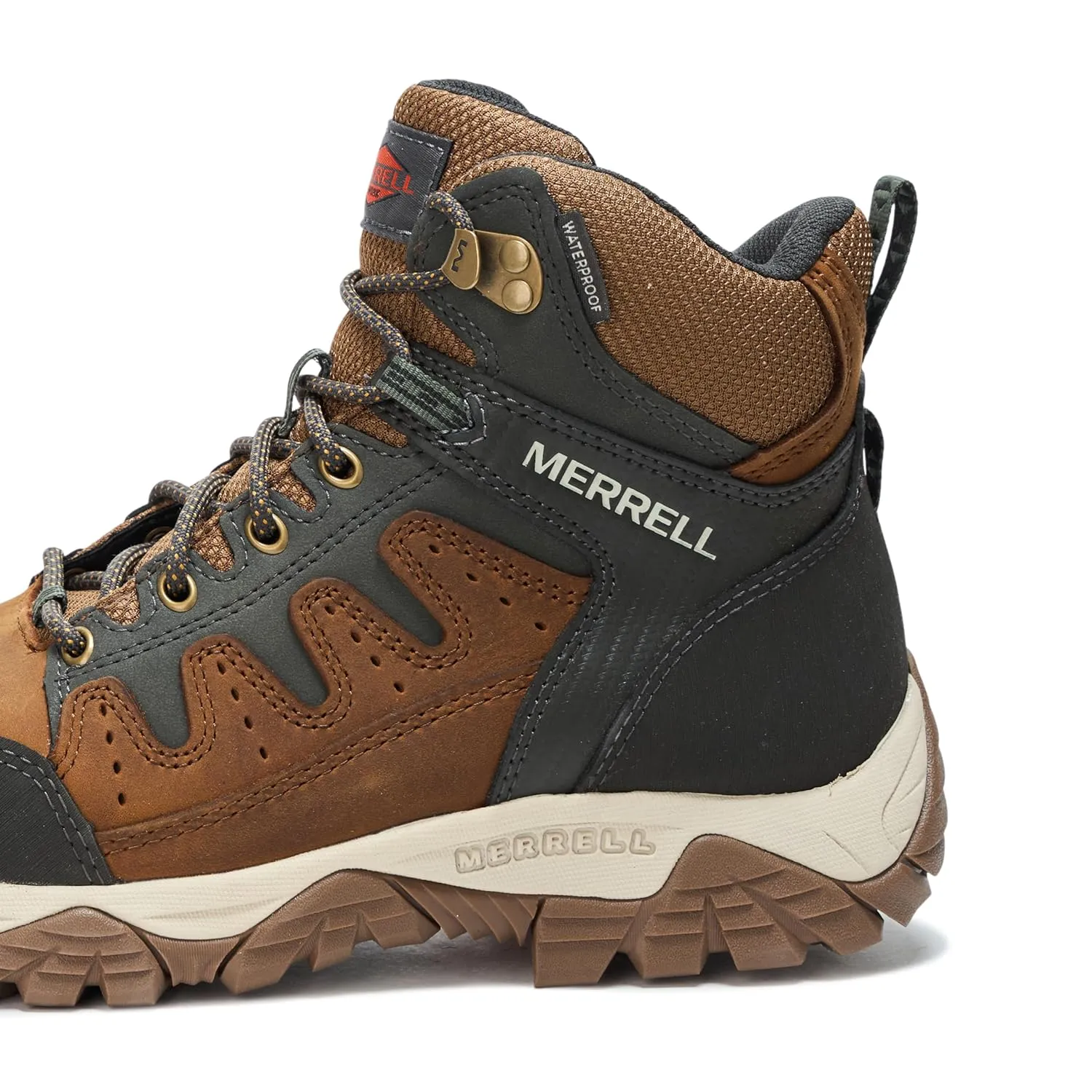 Merrell Men's Windoc Waterproof Steel Toe Mid Construction Boot, Brown, 7