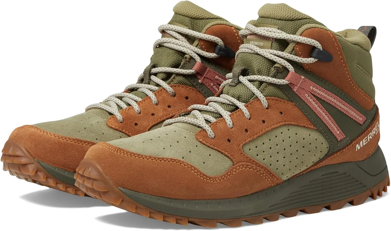 Merrell Women's Wildwood Mid Leather Waterproof Hiking Boot, Forest, 6