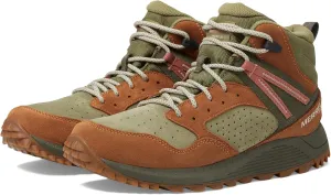 Merrell Women's Wildwood Mid Leather Waterproof Hiking Boot, Forest, 6