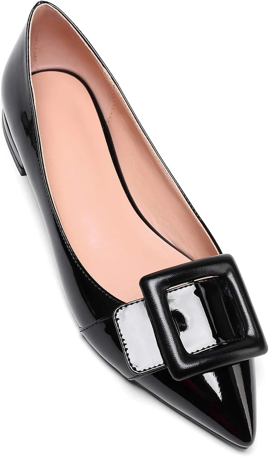 Mettesally Women's Pointed Toe Ballet Flat Shoes Cap Toe Classic Ballet Flats Walking Shoes Casual Formal Slip-On Flat Dress Shoes