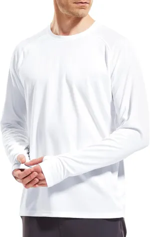 MIER Men's UPF 50  Sun Shirts Quick Dry Long Sleeve UV Shirts Lightweight Rash Guard Swim T-Shirts Hiking Running