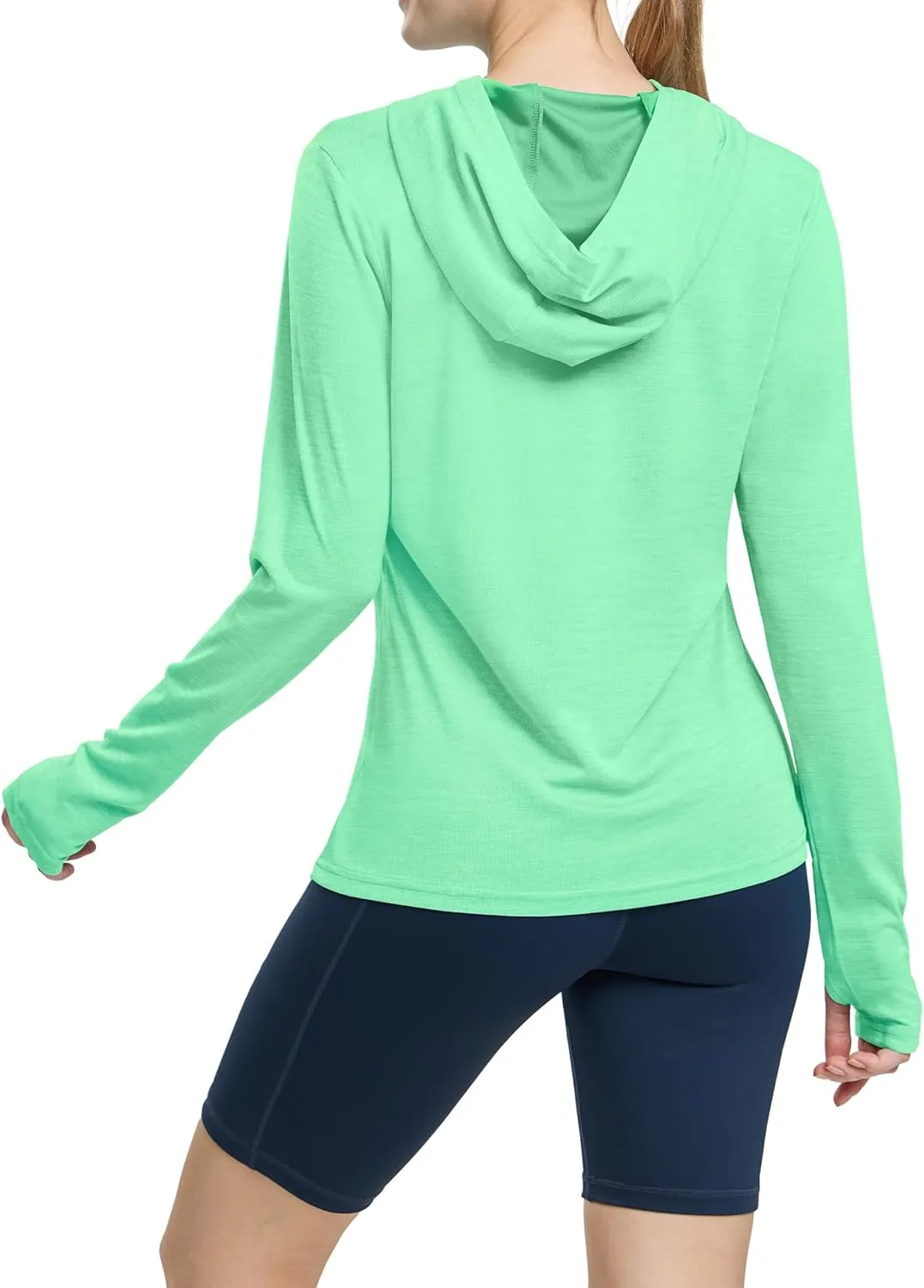 MIER Women's Long Sleeve Workout Shirts Sun Protection Hoodie UPF 50  UV Shirt for Fishing Hiking Running, Lightweight