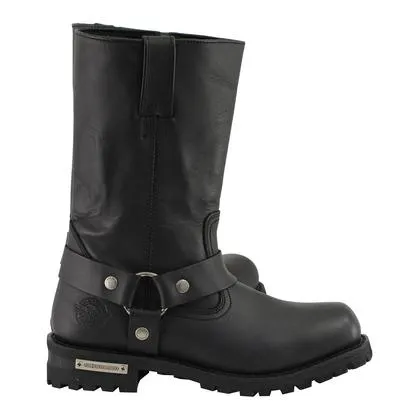 Milwaukee Leather BFR 131 W Men's Black 11-Inch Classic Square Toe Harness Boots