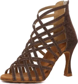 Minishion Ankle Dancing Heels Peep Toe Club Party Ankle Sandals Shoes