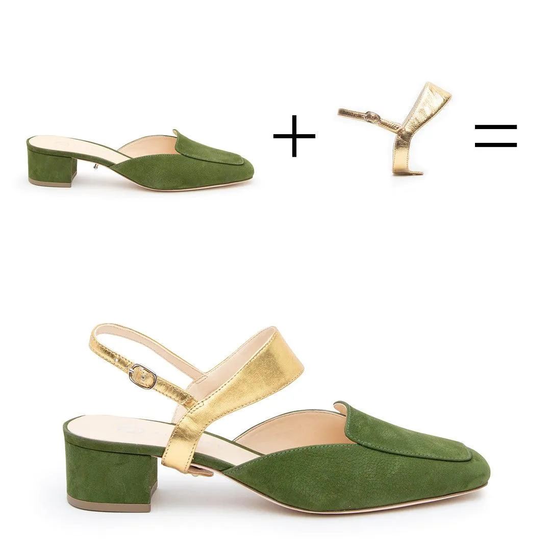 Moss Loafer   Gold Elsie Strap