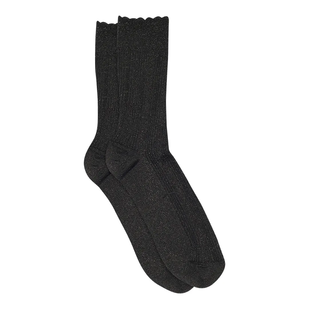 Mp Denmark Women's socks | Julia | Black Glitter