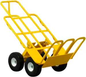 Multi-Mover Heavy Duty Solid Steel Commercial Grade Hand Truck with Adjustable Never Flat Tires and 4 Positions, 750-Pound Weight Capacity
