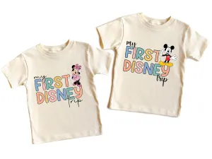 My First Dsny Trip Shirt for Toddlers, Baby First Time Dsny Shirt, Mickey and Minnie, Dsnyland Shirt, Toddler Dsnyworld Outfit