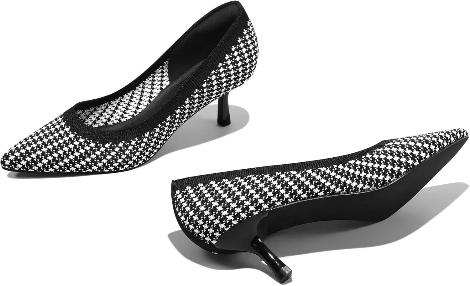 mysoft Kitten Heels for Women Low Heel Pumps 2 Inch Closed Toe Wedding Dress Shoes