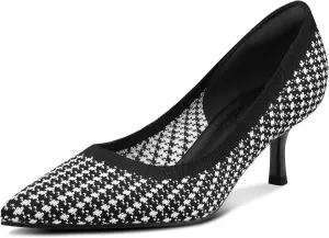 mysoft Kitten Heels for Women Low Heel Pumps 2 Inch Closed Toe Wedding Dress Shoes
