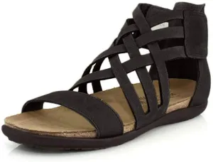 NAOT Footwear Women's Marita Sandal Black Velvet Nubuck 6 M US