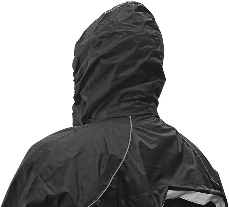 Nelson Rigg Stormrider Rain Suit; 100% Waterproof, Pants and Jacket Included with Reflective Striping (Orange/Black, 3X-Large)