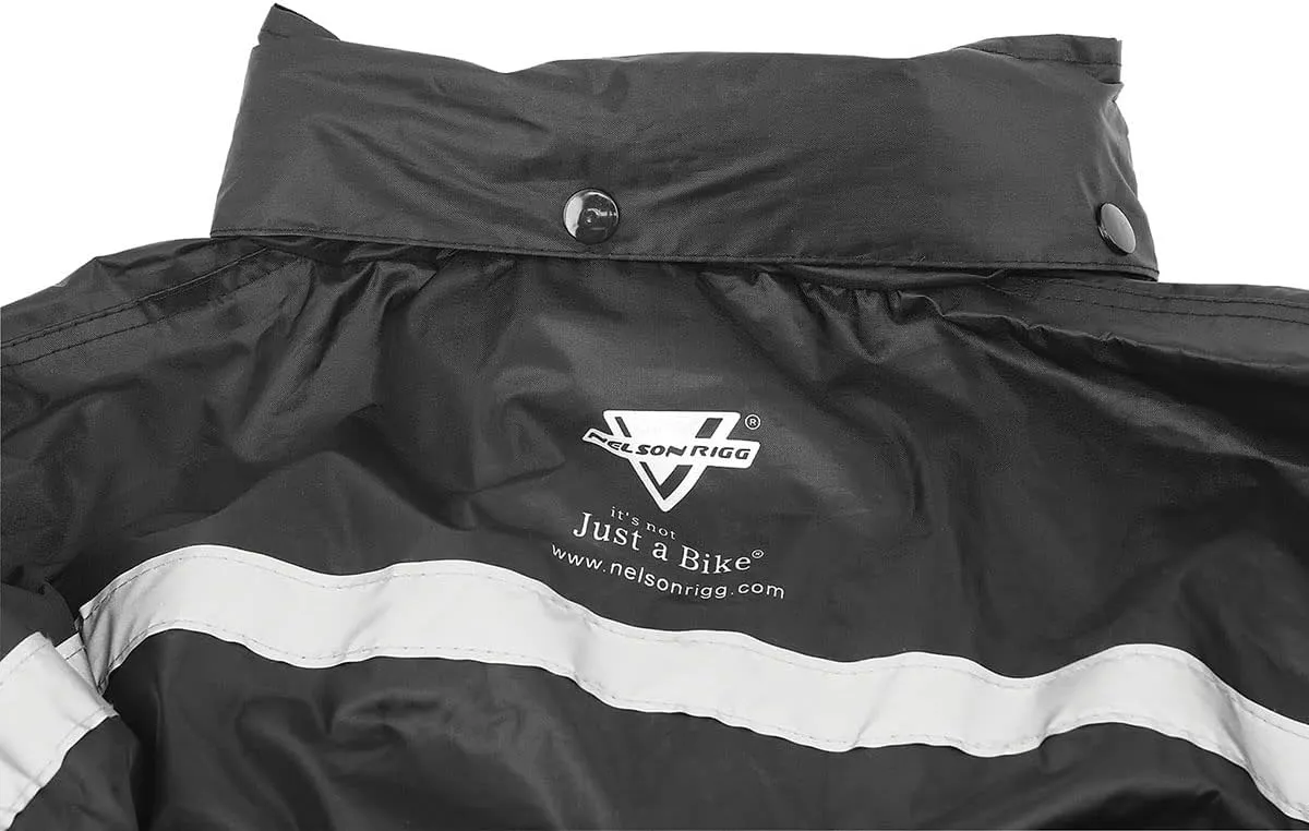 Nelson Rigg Stormrider Rain Suit; 100% Waterproof, Pants and Jacket Included with Reflective Striping (Orange/Black, 3X-Large)