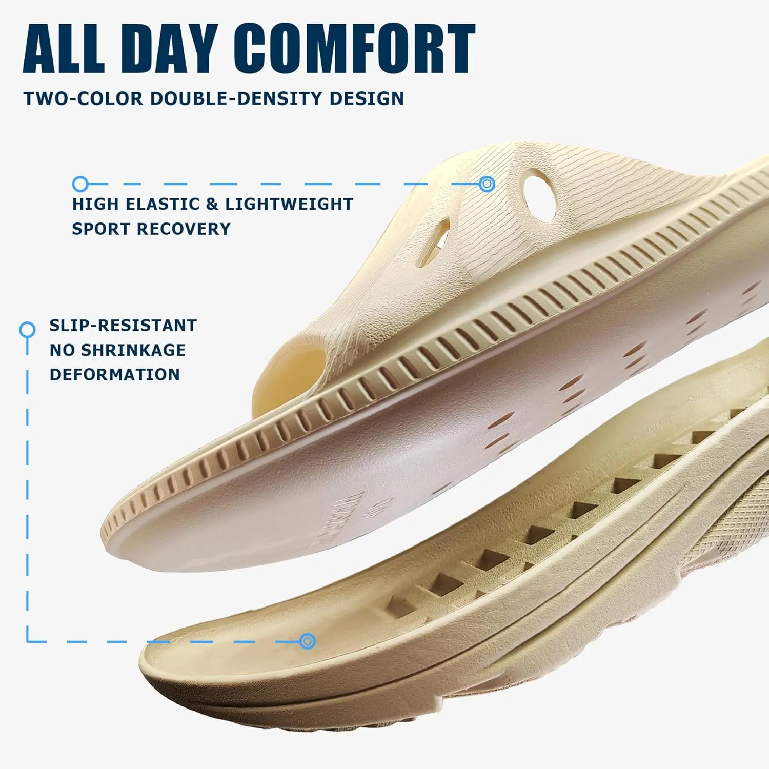 NPNYSY Womens Recovery Sandals Mens Comfortable Athletic Slides Thick Cushion Lightweight Plantar Fasciitis Sport Sliders of Indoor Outdoor,Arch Support Orthotic Open Toe