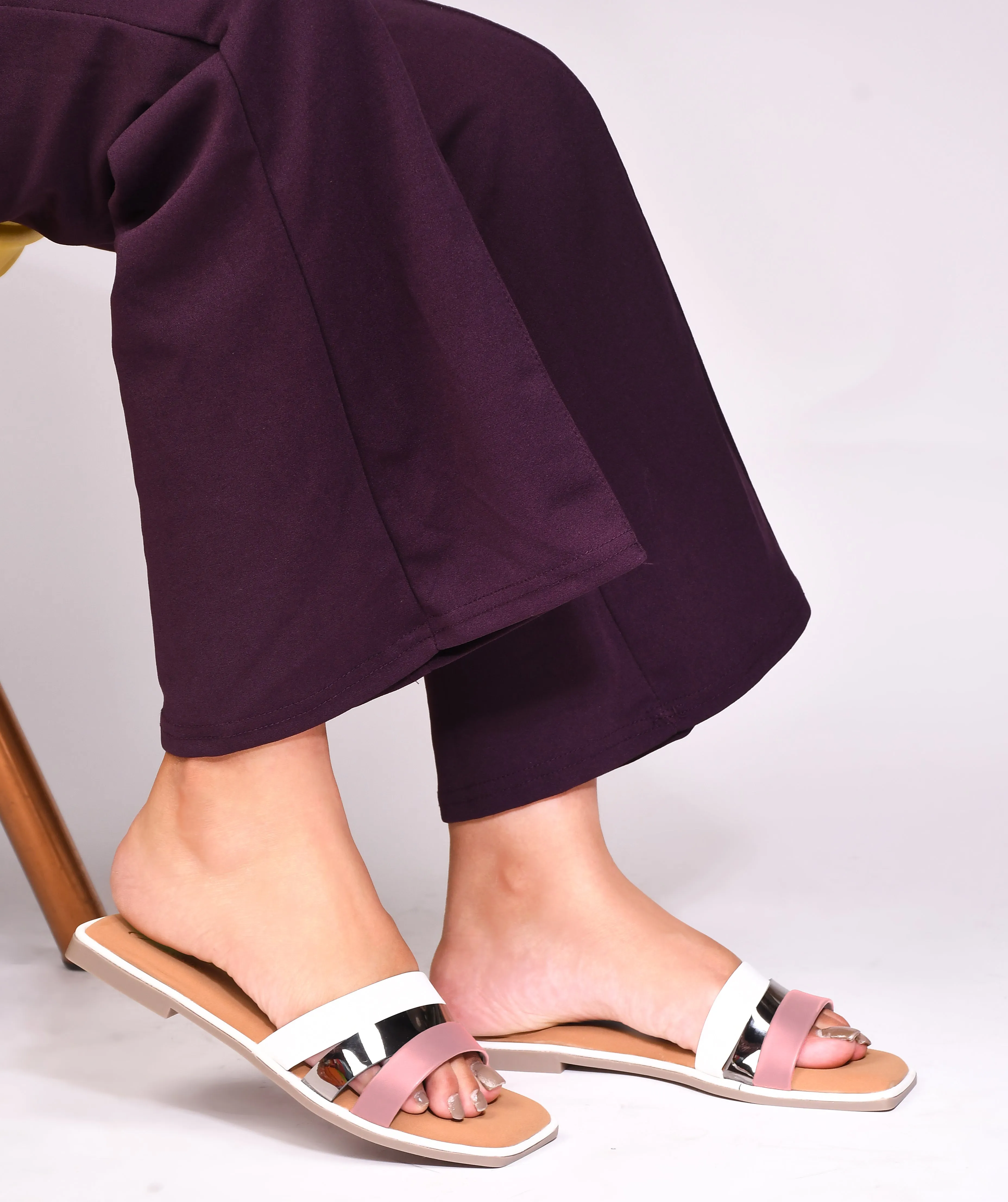 Open-Toe Slip-On Flat Sandals