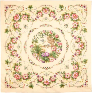 Pavlovo Posad Cotton Shawl for Women 45.3x45.3 (115x115 cm) 100% Cotton Scarf for Women, Wrap, Fashion Scarves