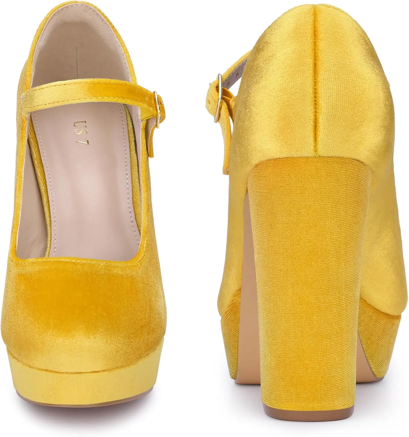 Perphy Platform Chunky Heels Mary Janes Pumps for Women
