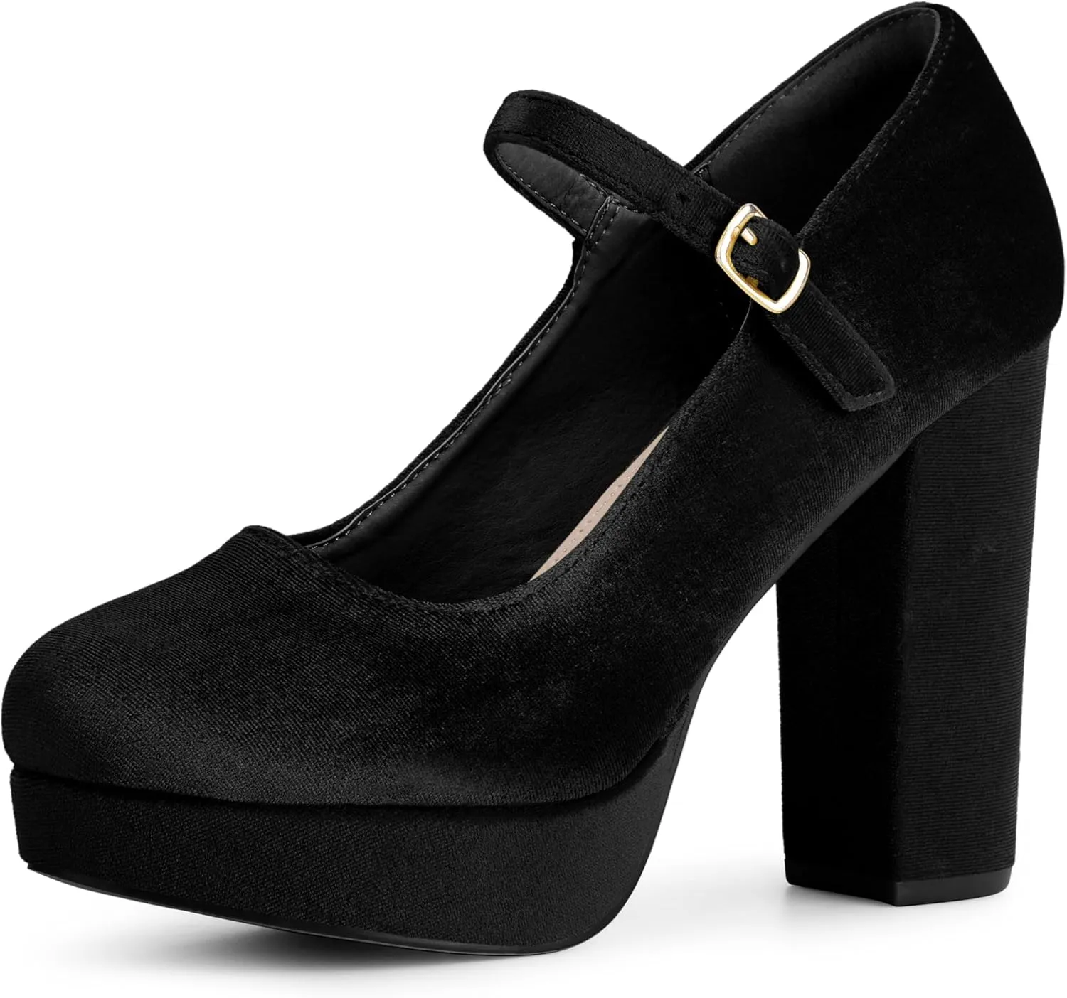 Perphy Platform Chunky Heels Mary Janes Pumps for Women