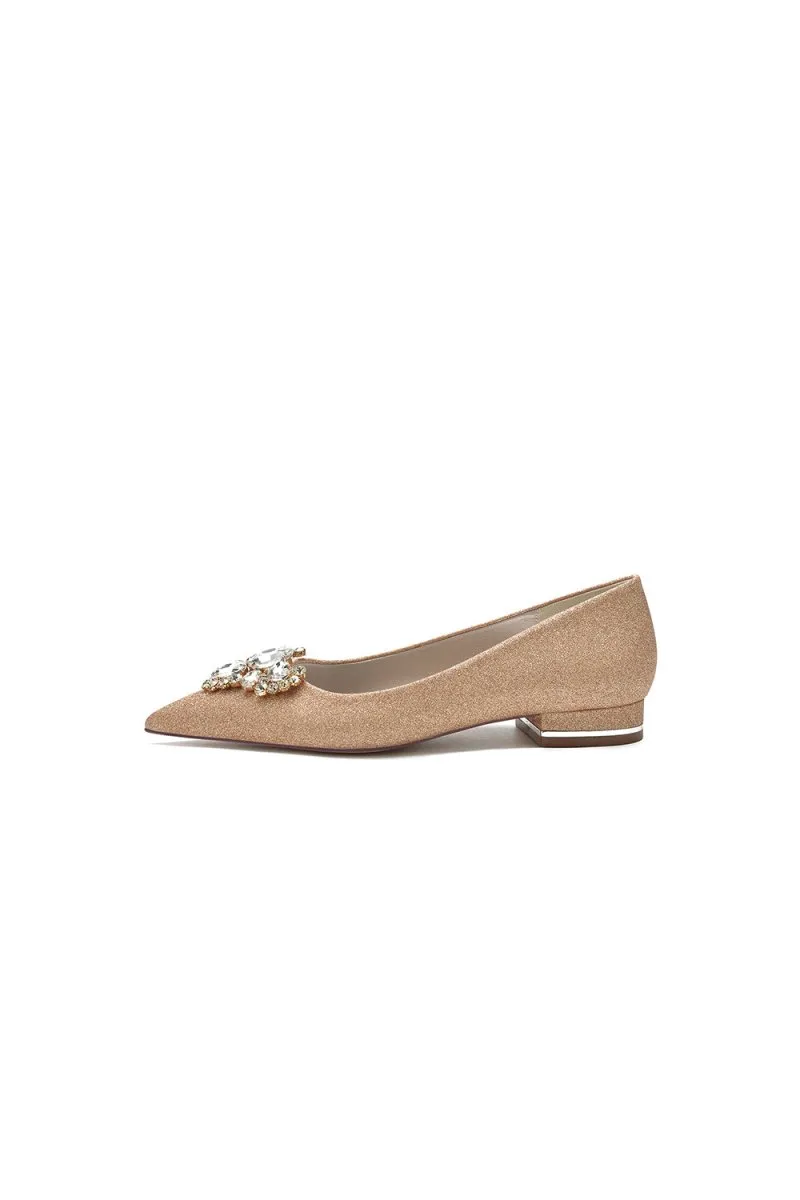 Pointed Toe Rhinestone Glitter Women's Wedding Shoes