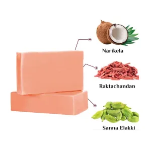 Praba Ayurvedha Swarnothaya Red Sandal Handmade Soap  - 100 g