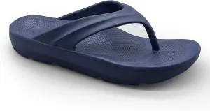 Pure Stride Therapeutic Flip Flops, Orthotic Thong Sandals for Plantar Fasciitis, Metatarsal and Heel Spurs, Feet Pain Relief and Arch Support - Navy, Women’s Size 7