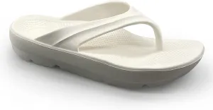 Pure Stride Therapeutic Flip Flops, Orthotic Thong Sandals for Plantar Fasciitis, Metatarsal and Heel Spurs, Feet Pain Relief and Arch Support - White, Men’s Size 8/Women’s Size 9