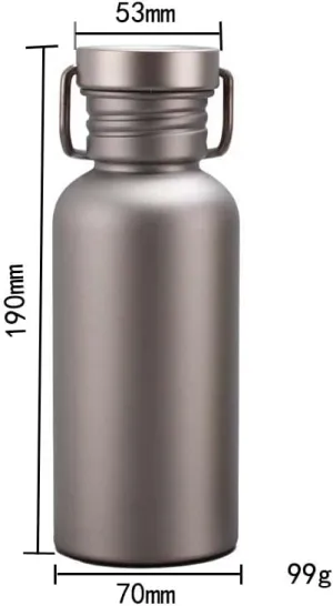 Pure Titanium Kettle, Lightweight And Portable Kettle, Suitable For Outdoor Camping, Mountain Climbing, And Cycling(500ML)