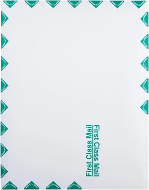Quality Park 10 x 13 First Class Catalog Envelopes, First Class Border, Redi-Strip Self-Sealing Closure, 28 lb White Wove, 100 per Box (QUA44786)