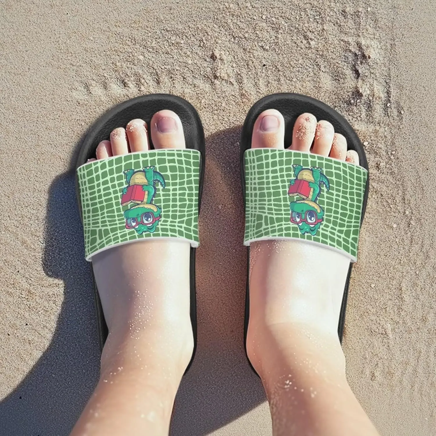 Quick-Dry EVA Kids Sandals Non-Slip Lightweight Slides for Bathroom Pool & Outdoor Play for Little/Big Kids Size 11-3