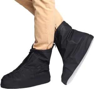 Rain Shoe Covers Waterproof for Men Women Shoe Boots Galoshes Protectors with Zipper Not-Slip Reusable Overshoes for Hiking Climbing Camping Cycling Rainy Day
