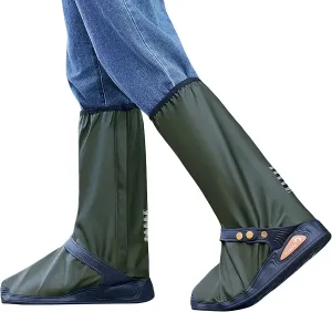 Rain Shoe Covers Waterproof Rain Boot Shoe Cover for Men and Women (Green, L)