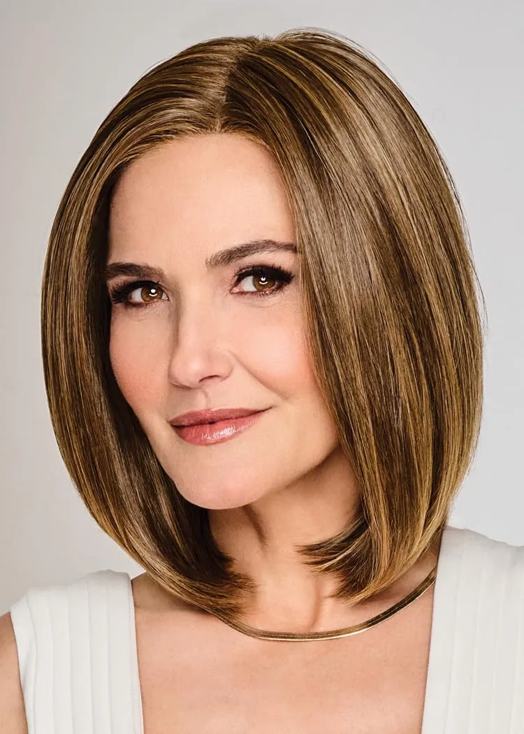Raquel Welch Cruise Control Mid-Length Pageboy Bob Hand-Tied Wig by Hairuwear, Average Cap - RL8/29SS Hazelnut