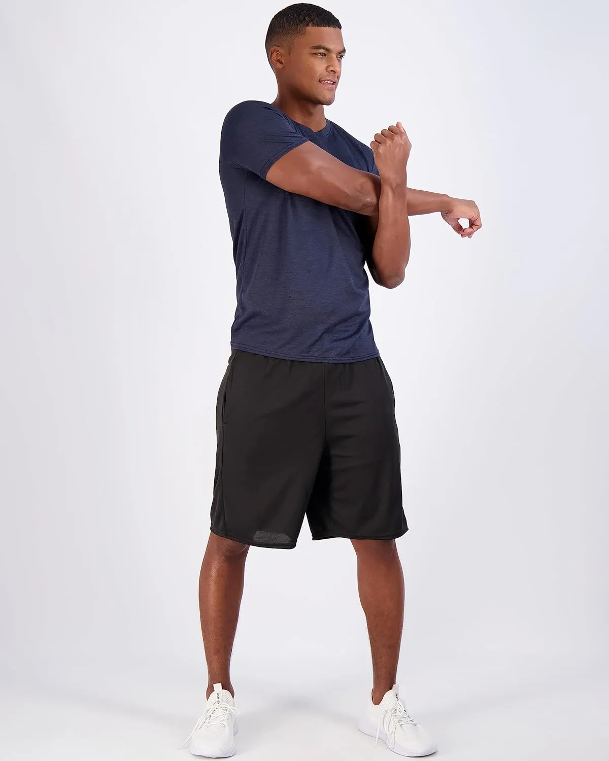 Real Essentials 5 Pack Men’s Active Quick Dry Mesh Crew Neck T Shirts | Athletic Short Sleeve Tee (Available in Big & Tall)