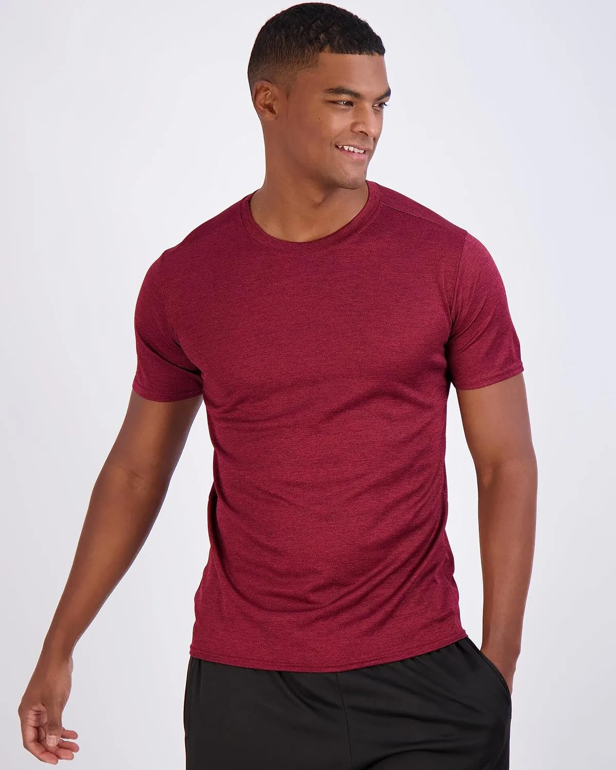 Real Essentials 5 Pack Men’s Active Quick Dry Mesh Crew Neck T Shirts | Athletic Short Sleeve Tee (Available in Big & Tall)
