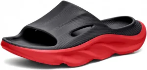 Recovery Slides for Men and Women - Orthopedic Sandals with Arch Support & Thick Cushion, Plantar Fasciitis Slippers, Lightweight Non-Slip Slides for Post-Workout Recovery