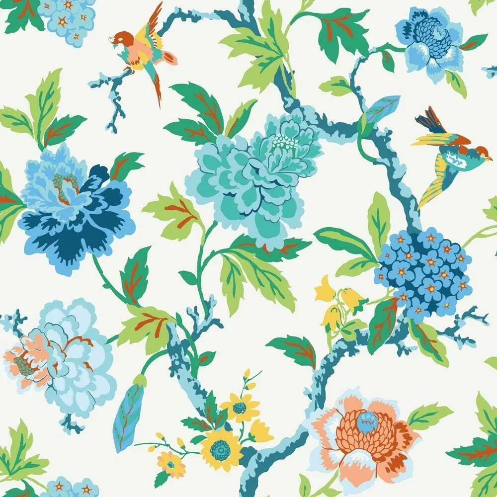 RoomMates Waverly RMK11862RL Candid Moments Peel and Stick Wallpaper, 18 in x 18.86 ft