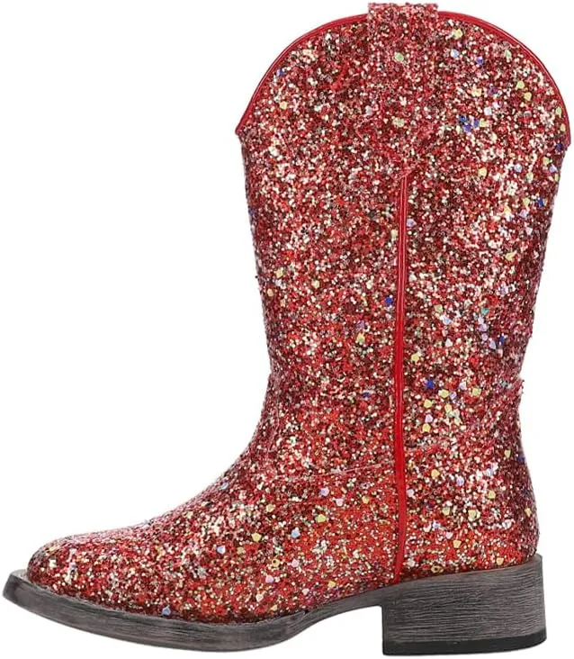 ROPER Toddler Girls Glitter Galore Square Toe Casual Boots Ankle - Blue