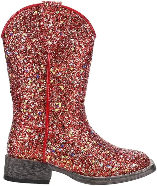 ROPER Toddler Girls Glitter Galore Square Toe Casual Boots Ankle - Blue
