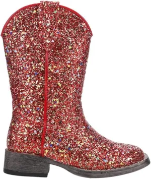 ROPER Toddler Girls Glitter Galore Square Toe Casual Boots Ankle - Blue