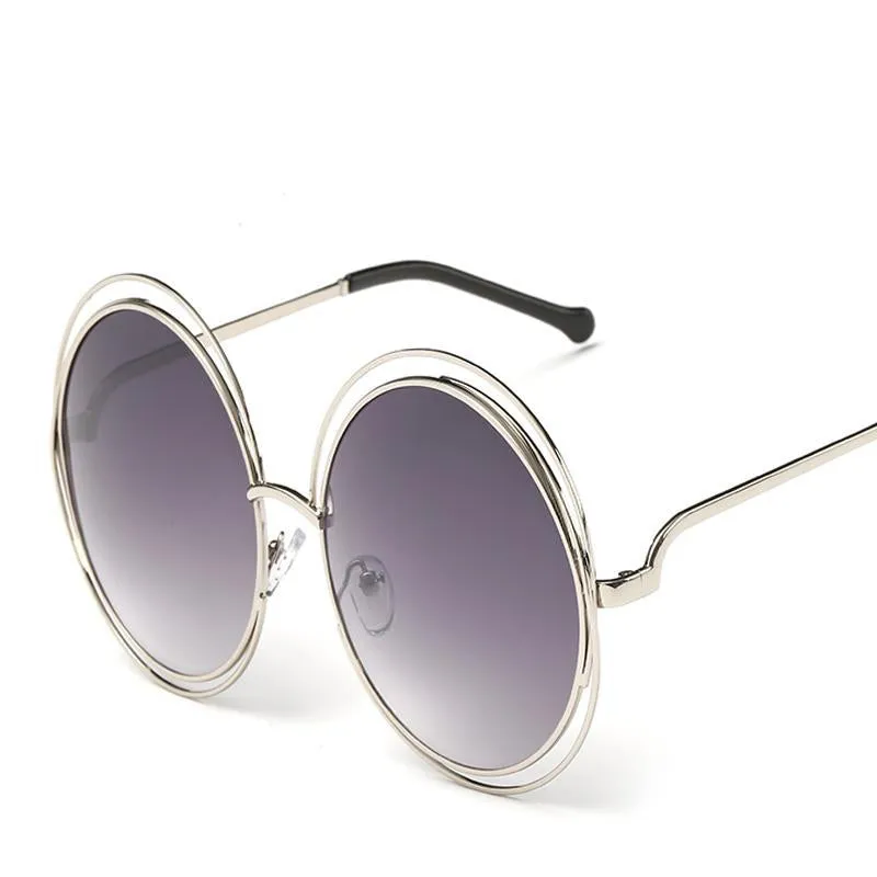 Round Thin Lightweight Cutout Tip Sunglasses - Mix Colors