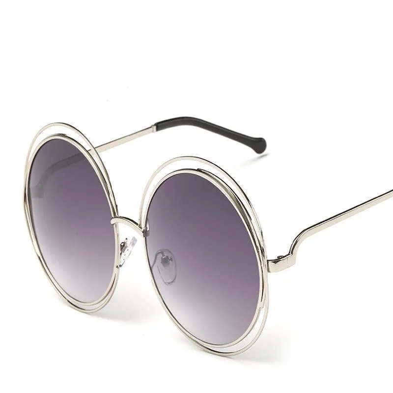 Round Thin Lightweight Cutout Tip Sunglasses - Mix Colors
