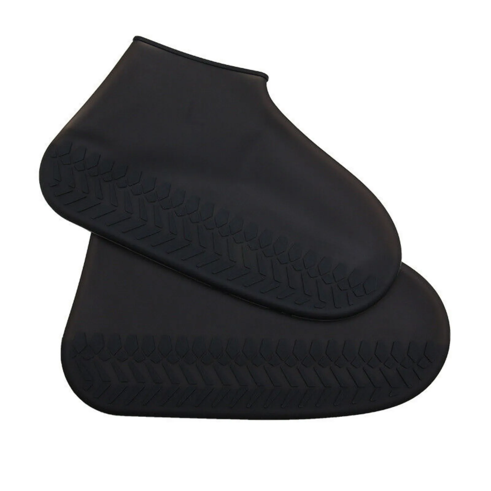 RUBBER Foot Large Non Slip Rain Water SHOE COVER WATERPROOF Silicone Black