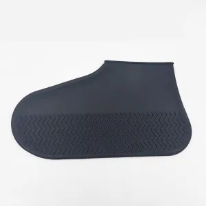 RUBBER Foot Large Non Slip Rain Water SHOE COVER WATERPROOF Silicone Black